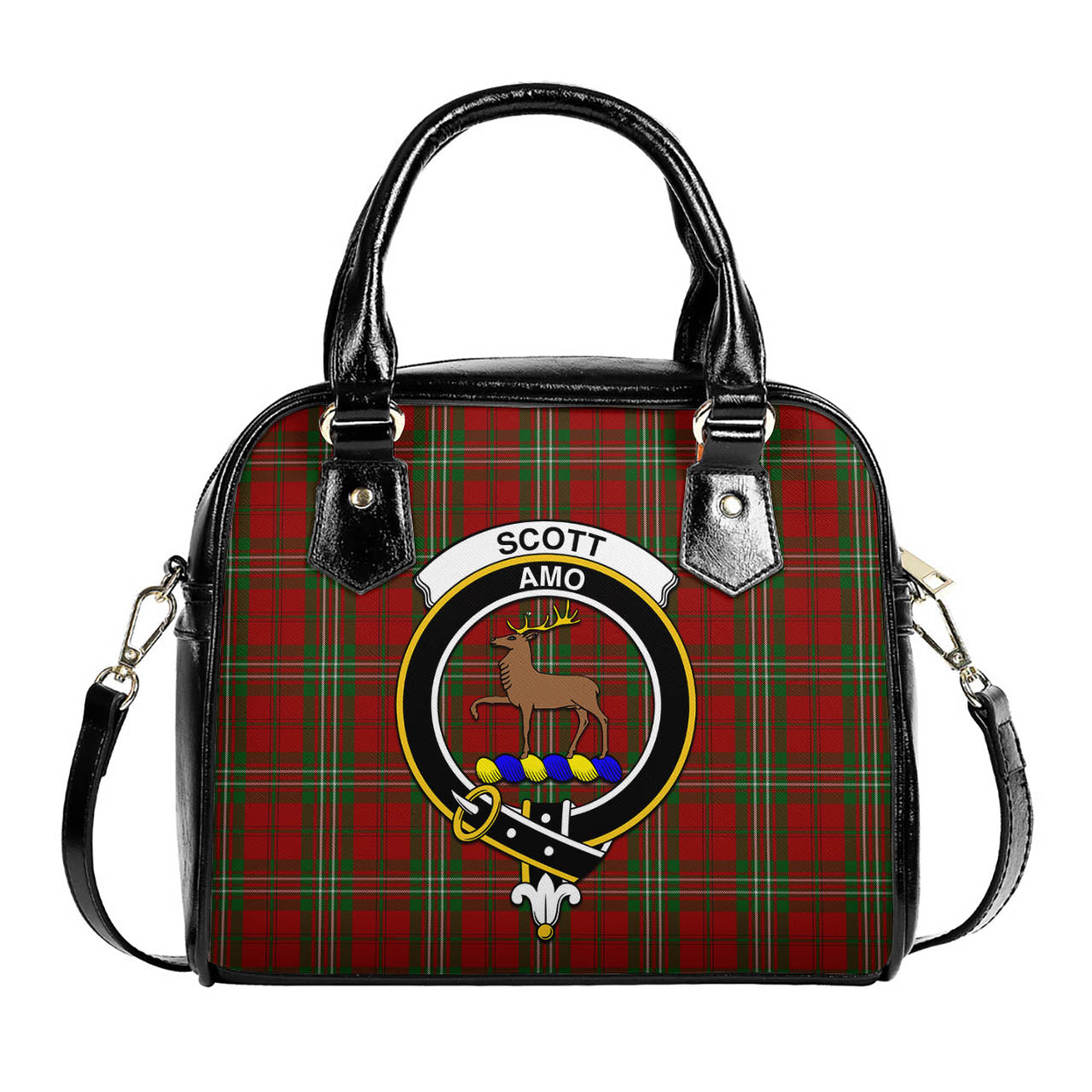 Scott Tartan Shoulder Handbags with Family Crest One Size 6*25*22 cm - Tartanvibesclothing