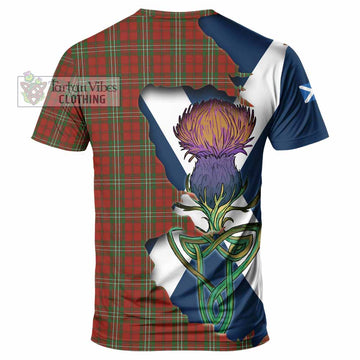 Tartan Vibes Clothing Scott Tartan Family Crest T-Shirt Scottish Thistle Celtic Inspired