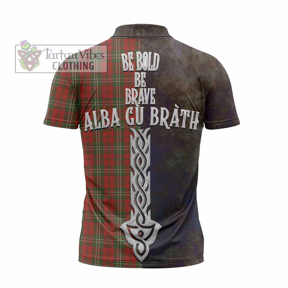 Tartan Vibes Clothing Scott Tartan Family Crest Zipper Polo Shirt Alba Gu Brath Be Brave Lion Ancient Style