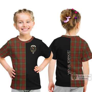 Scott Tartan Kid T-Shirt with Family Crest and Half Of Me Style