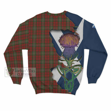 Scott Tartan Family Crest Sweatshirt Scottish Thistle Celtic Inspired