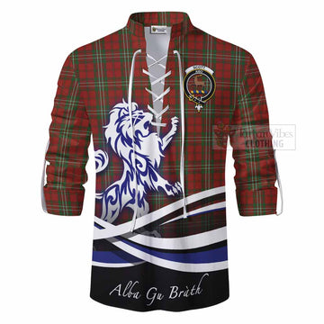 Tartan Vibes Clothing Scott Tartan Ghillie Kilt Shirt with Alba Gu Brath Regal Lion Emblem