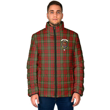 Scott Tartan Padded Jacket with Family Crest