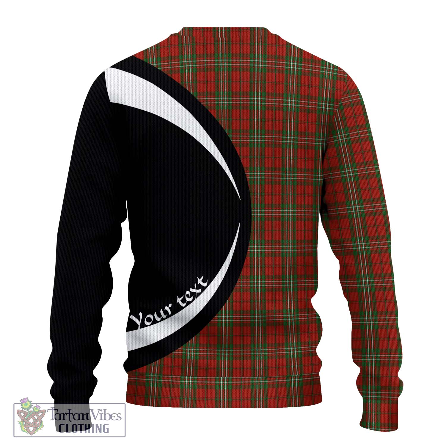Scott Tartan Knitted Sweater with Family Crest Circle Style - Tartan Vibes Clothing