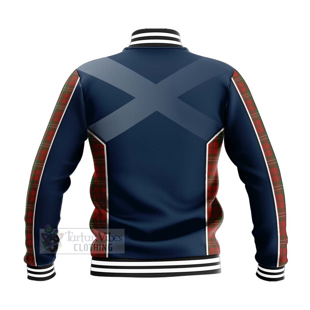 Tartan Vibes Clothing Scott Tartan Baseball Jacket with Family Crest and Scottish Thistle Vibes Sport Style