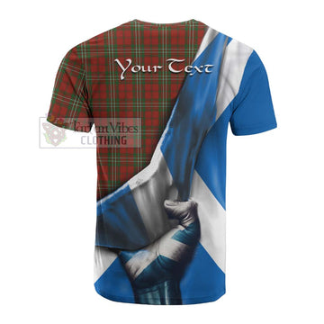 Tartan Vibes Clothing Scott Tartan Cotton T-shirt with Family Crest Scotland Patriotic Style
