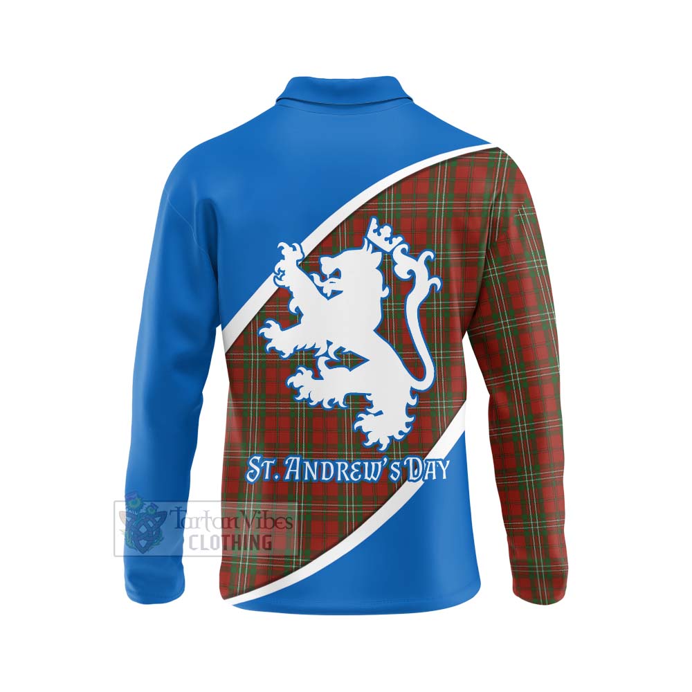 Tartan Vibes Clothing Scott Family Crest Tartan Long Sleeve Polo Shirt Celebrate Saint Andrew's Day in Style