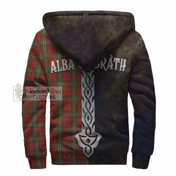 Scott Tartan Family Crest Sherpa Hoodie Alba Gu Brath Be Brave Lion Ancient Style