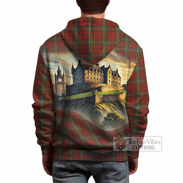 Scott Tartan Family Crest Hoodie with Scottish Ancient Castle Style