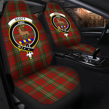 Scott Tartan Car Seat Cover with Family Crest - Tartanvibesclothing