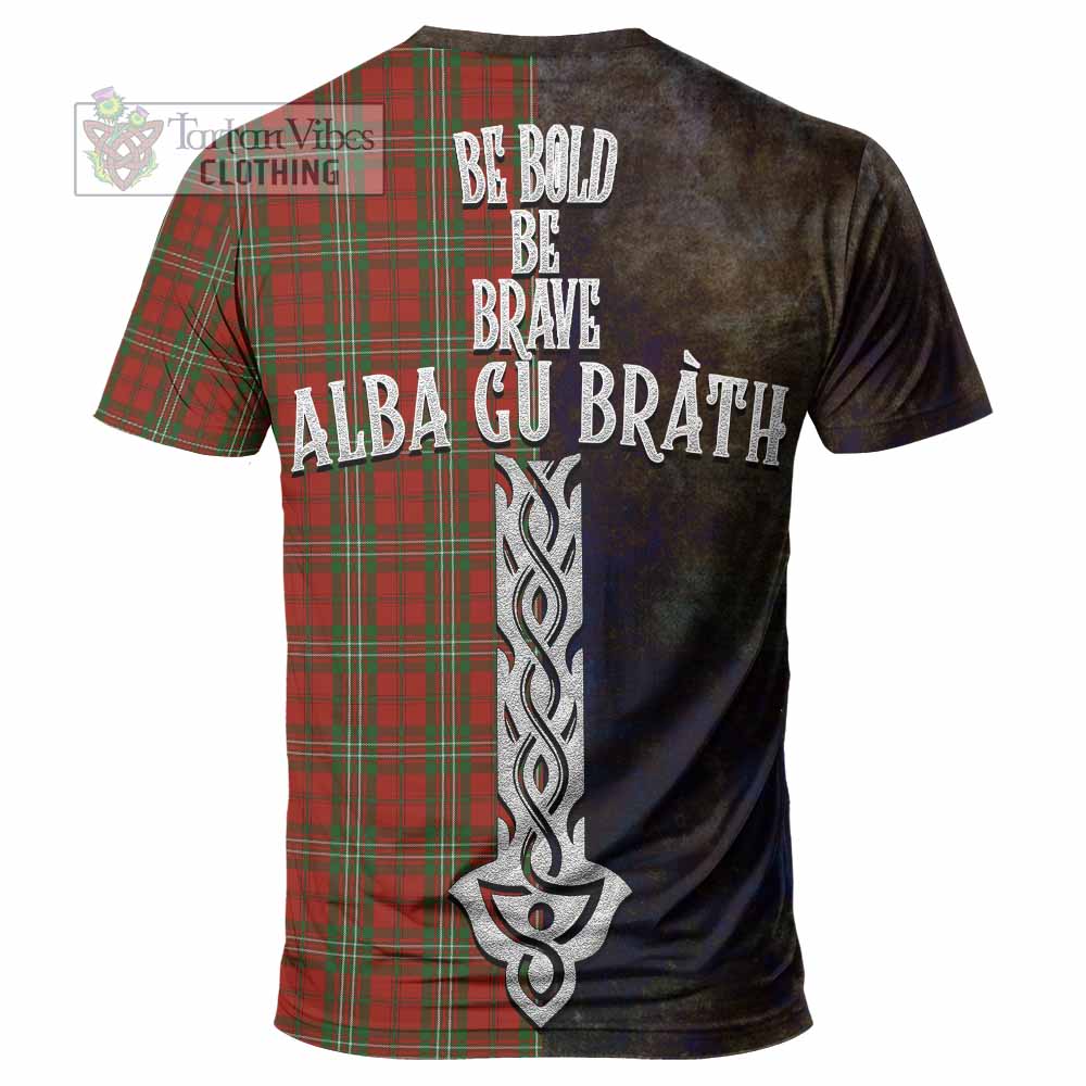 Tartan Vibes Clothing Scott Tartan Family Crest T-Shirt Alba Gu Brath Be Brave Lion Ancient Style