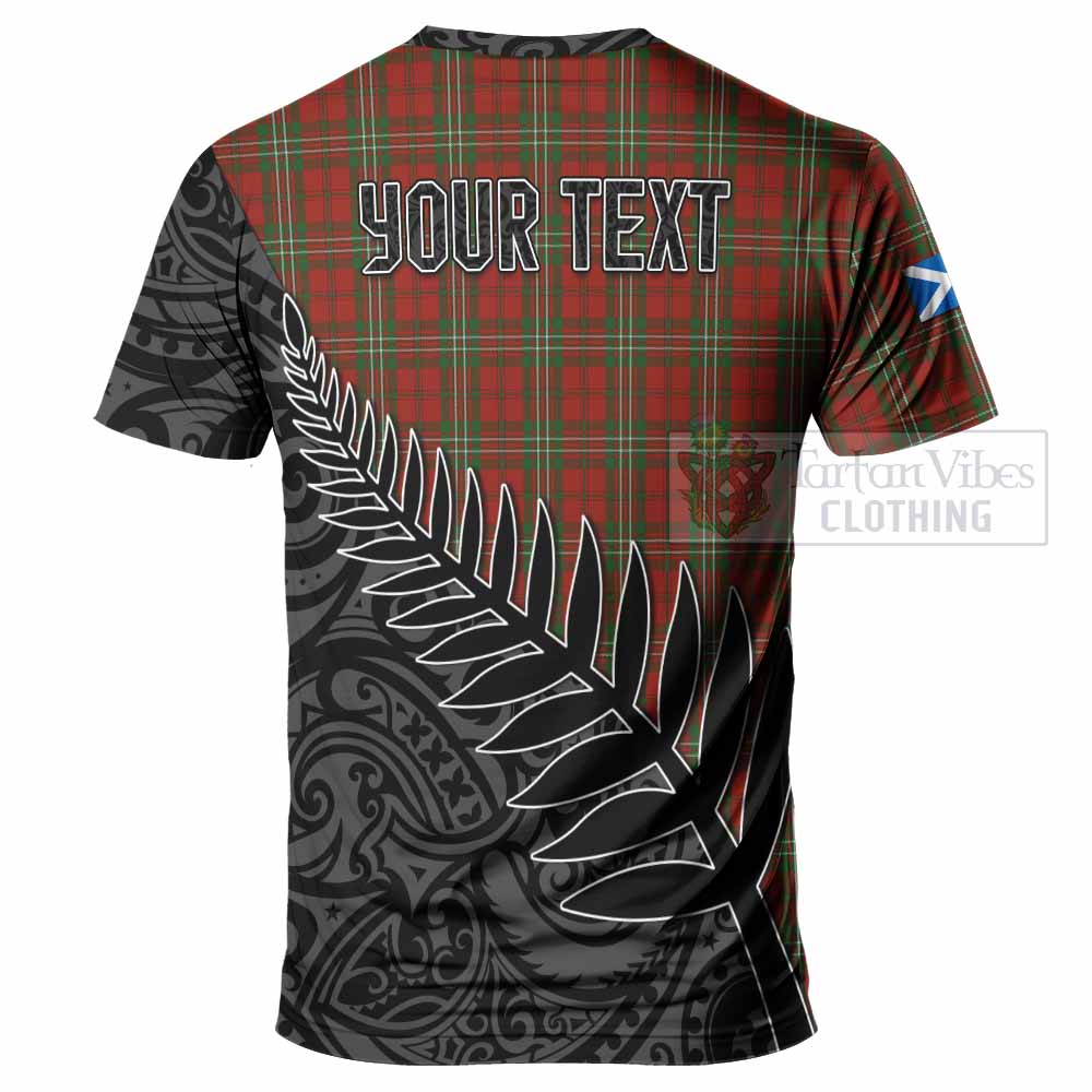 Tartan Vibes Clothing Scott Crest Tartan T-Shirt with New Zealand Silver Fern Half Style