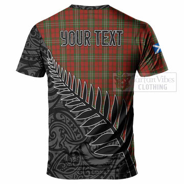 Tartan Vibes Clothing Scott Crest Tartan T-Shirt with New Zealand Silver Fern Half Style
