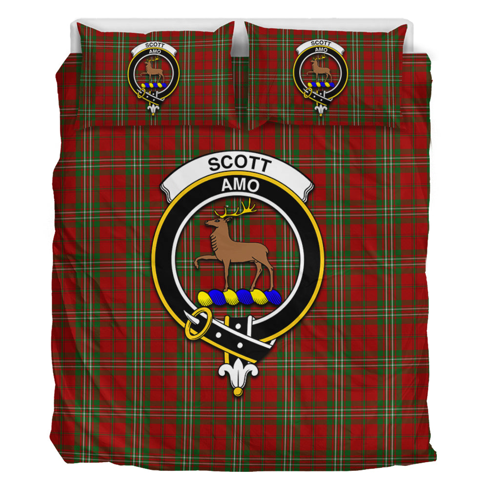 Scott Tartan Bedding Set with Family Crest - Tartan Vibes Clothing