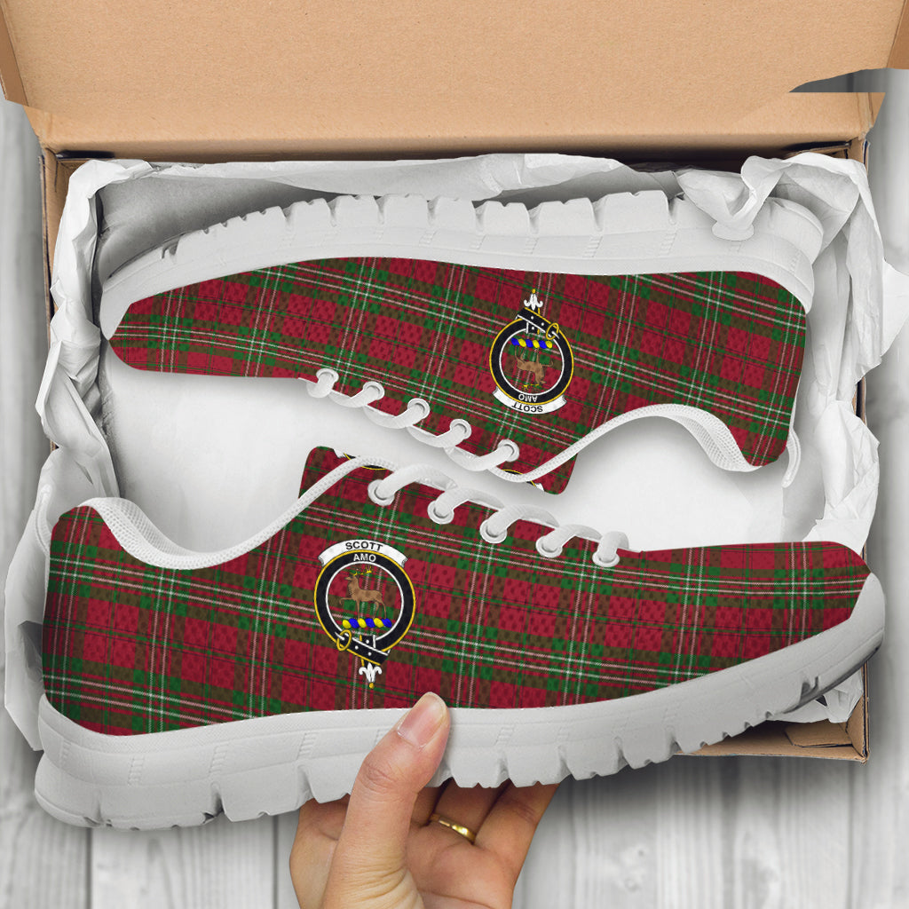 Scott Tartan Sneakers with Family Crest - Tartan Vibes Clothing