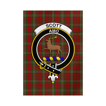 Scott Tartan Garden Flag with Family Crest