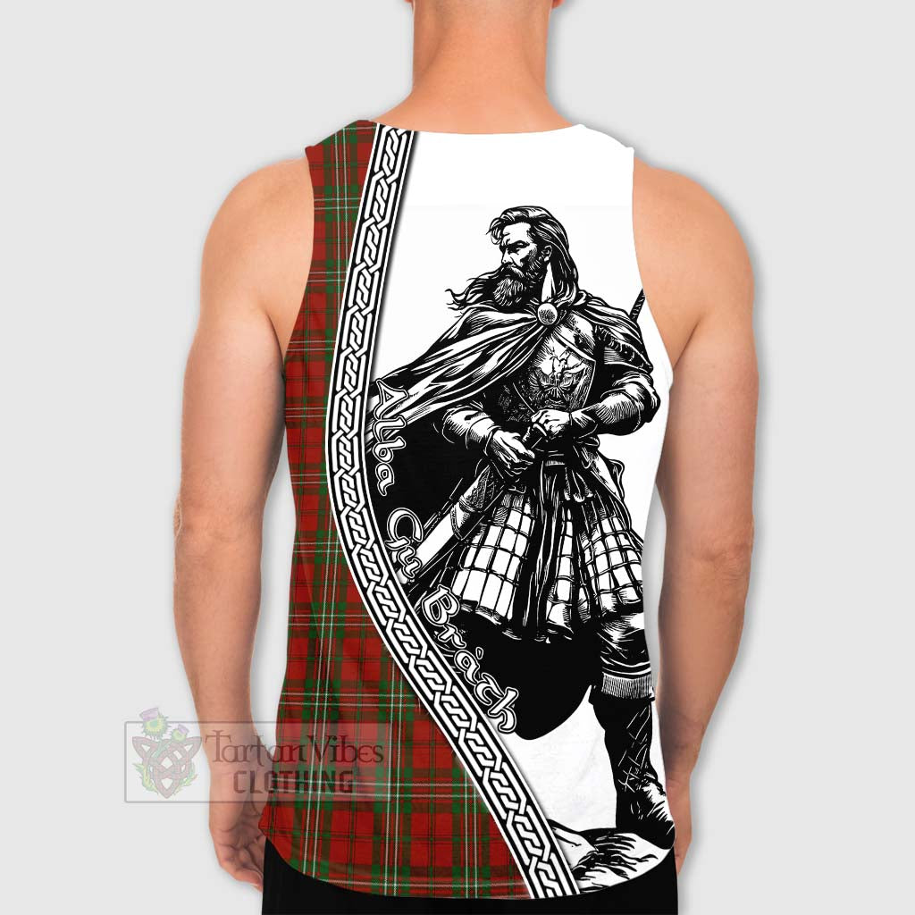Tartan Vibes Clothing Scott Tartan Clan Crest Men's Tank Top with Highlander Warrior Celtic Style