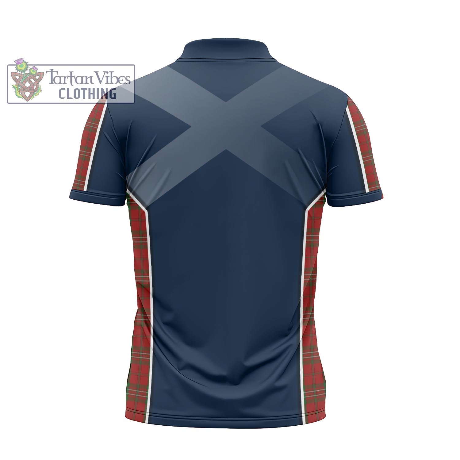 Tartan Vibes Clothing Scott Tartan Zipper Polo Shirt with Family Crest and Scottish Thistle Vibes Sport Style