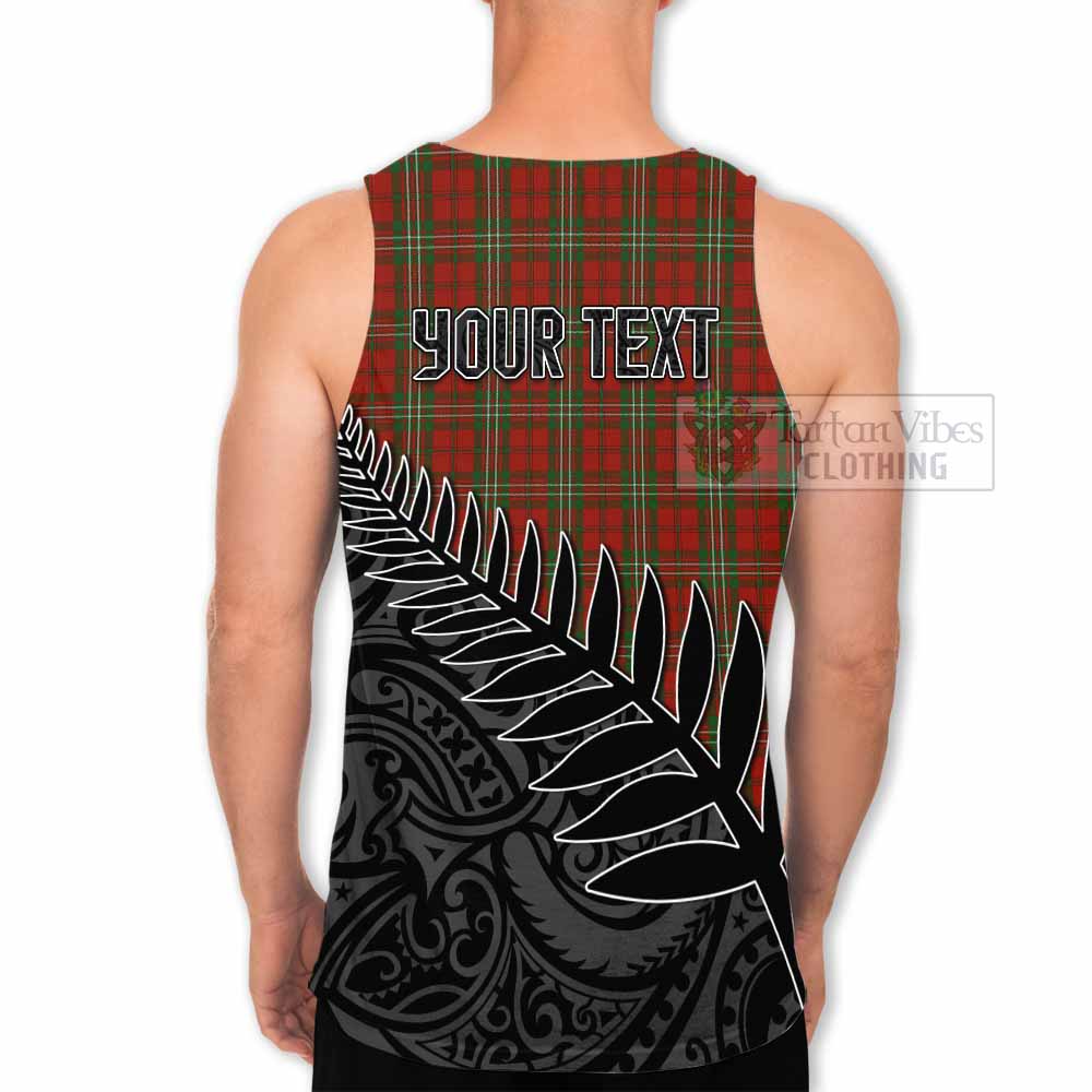 Tartan Vibes Clothing Scott Crest Tartan Men's Tank Top with New Zealand Silver Fern Half Style