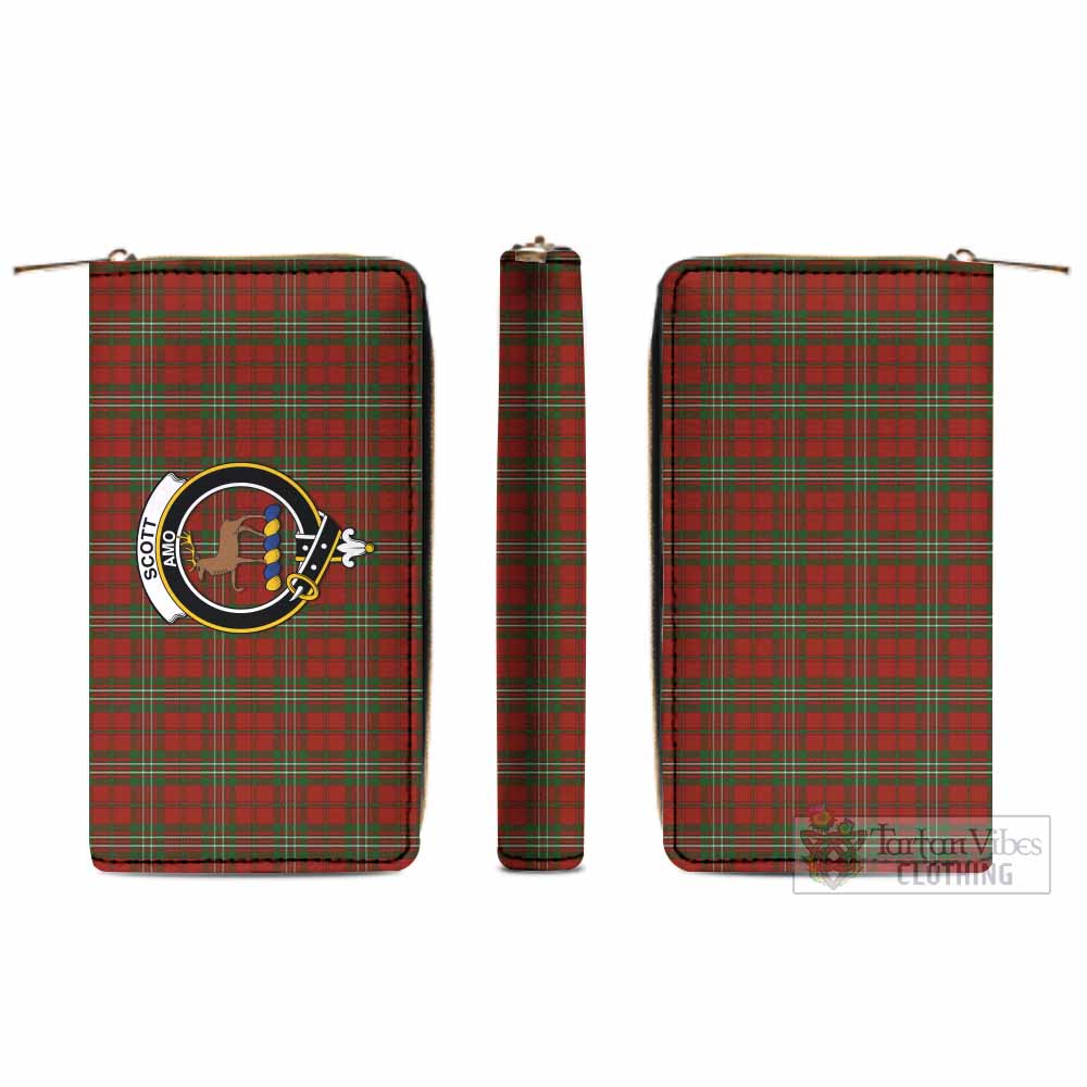 Tartan Vibes Clothing Scott Tartan Women's Leather Wallet with Family Crest