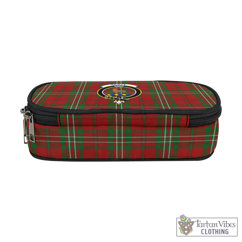Tartan Vibes Clothing Scott Tartan Pen and Pencil Case with Family Crest