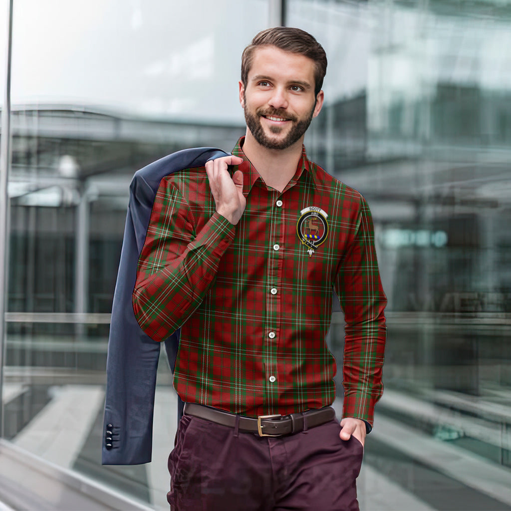 scott-tartan-long-sleeve-button-up-shirt-with-family-crest