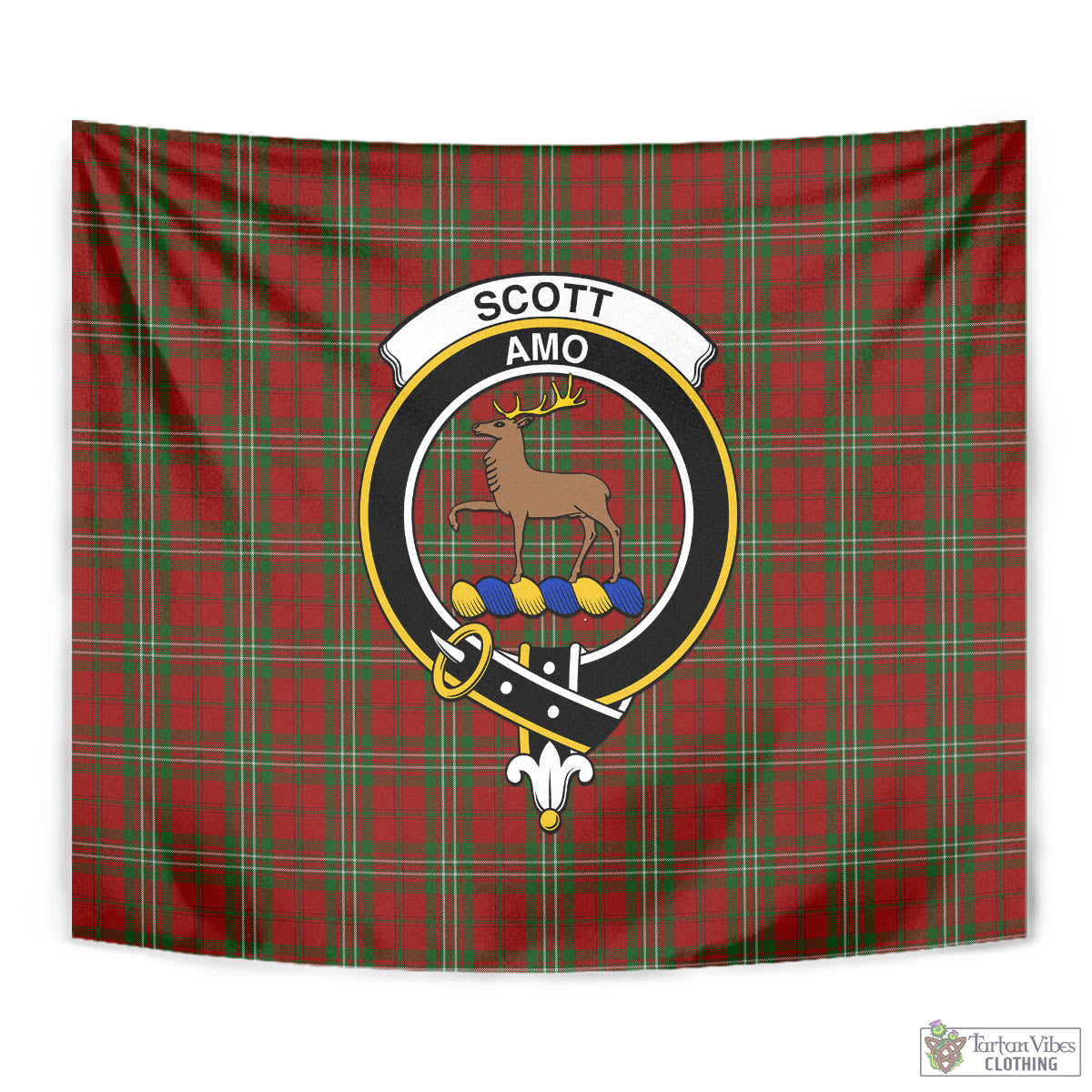 Scott Tartan Tapestry Wall Hanging and Home Decor for Room with Family Crest - Tartan Vibes Clothing