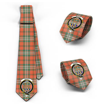 Scott Ancient Tartan Classic Necktie with Family Crest