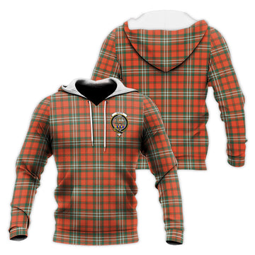 Scott Ancient Tartan Knitted Hoodie with Family Crest