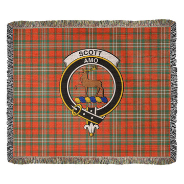 Scott Ancient Tartan Woven Blanket with Family Crest