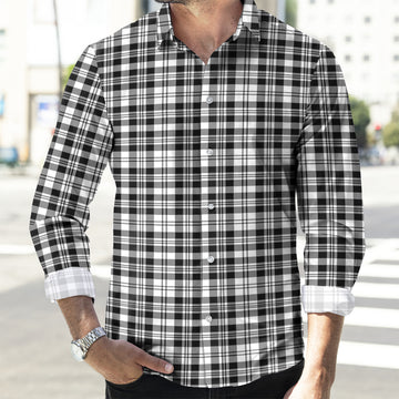 Scott Black White Tartan Long Sleeve Button Up Shirt