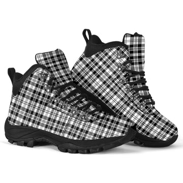 Scott Black White Tartan Alpine Boots