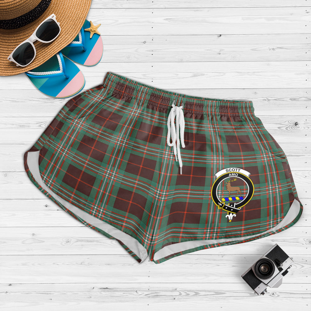 scott-brown-ancient-tartan-womens-shorts-with-family-crest