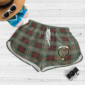 Scott Brown Ancient Tartan Womens Shorts with Family Crest