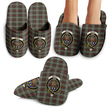 Scott Brown Ancient Tartan Home Slippers with Family Crest