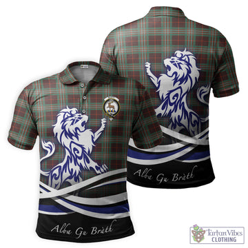 Scott Brown Ancient Tartan Polo Shirt with Alba Gu Brath Regal Lion Emblem