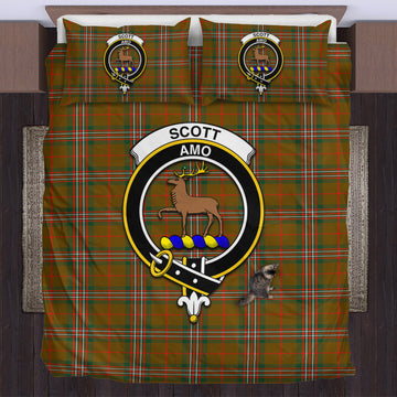 Scott Brown Modern Tartan Bedding Set with Family Crest