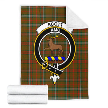 Scott Brown Modern Tartan Blanket with Family Crest