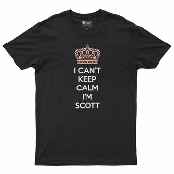 Scott Can't Keep Calm Men's T-Shirt Black - Tartan Vibes Clothing