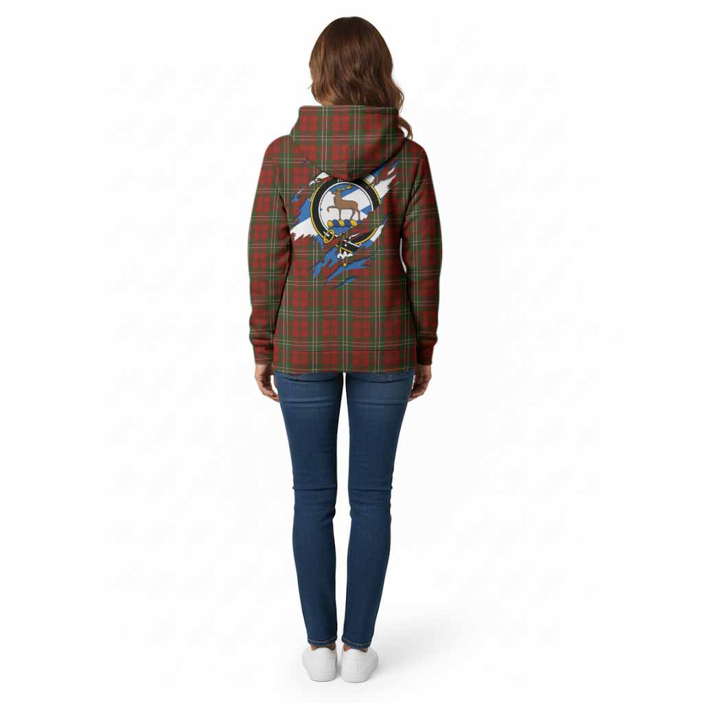 Scott Clan Crest In Me Tartan Cotton Hoodie Scotland Flag Style