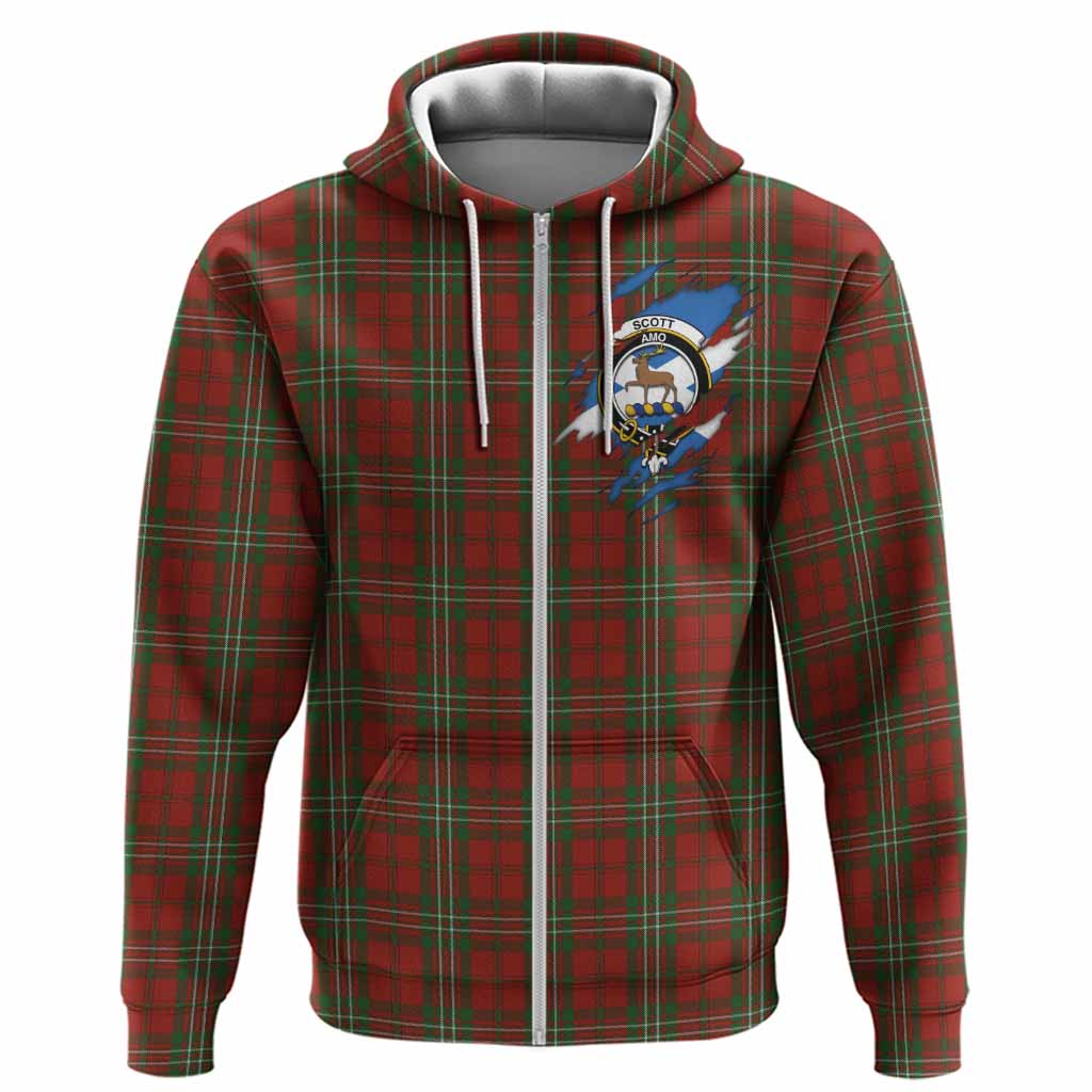 Scott Clan Crest In Me Tartan Hoodie Scotland Flag Style