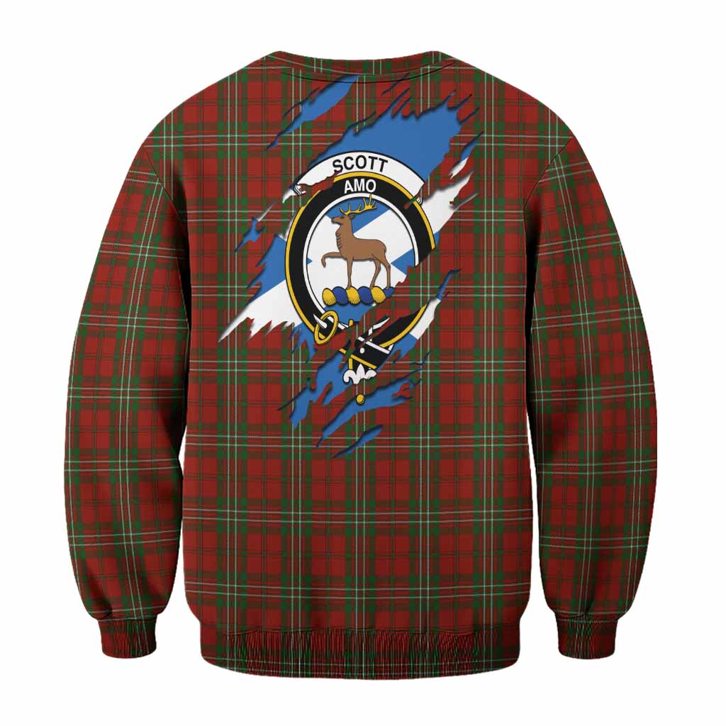 Scott Clan Crest In Me Tartan Sweatshirt Scotland Flag Style