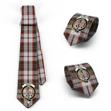 Scott Dress Tartan Classic Necktie with Family Crest