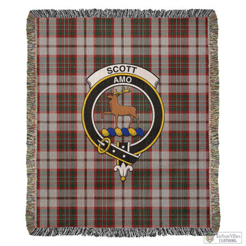 Scott Dress Tartan Woven Blanket with Family Crest