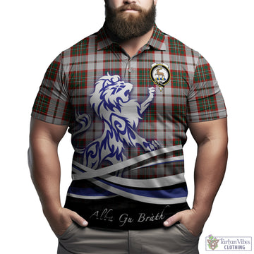 Scott Dress Tartan Polo Shirt with Alba Gu Brath Regal Lion Emblem
