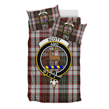 Scott Dress Tartan Bedding Set with Family Crest
