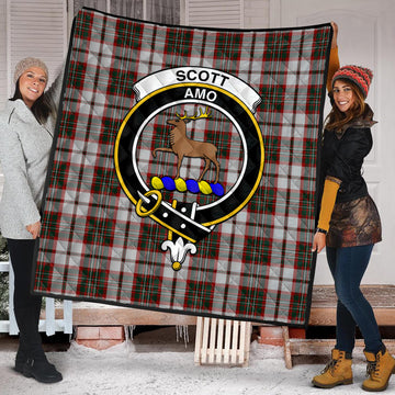 Scott Dress Tartan Quilt with Family Crest