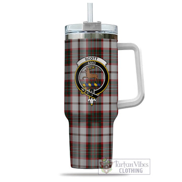Scott Dress Tartan and Family Crest Tumbler with Handle