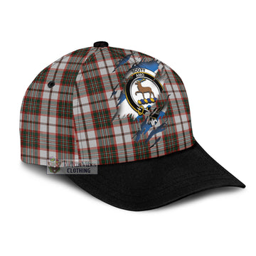 Scott Dress Tartan Classic Cap with Family Crest In Me Style