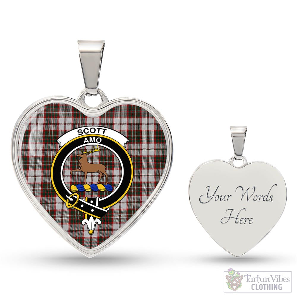 Tartan Vibes Clothing Scott Dress Tartan Heart Necklace with Family Crest
